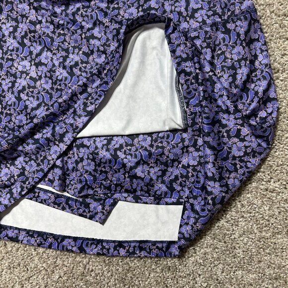 J.Jill Fit Womens Sz M Petite Performance Knit Skort Floral Print Purple - Picture 4 of 7